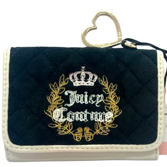 Juicy Couture Women's Double Sided Trifold Wallet with Keyring Royal Couture - Picture 1 of 5